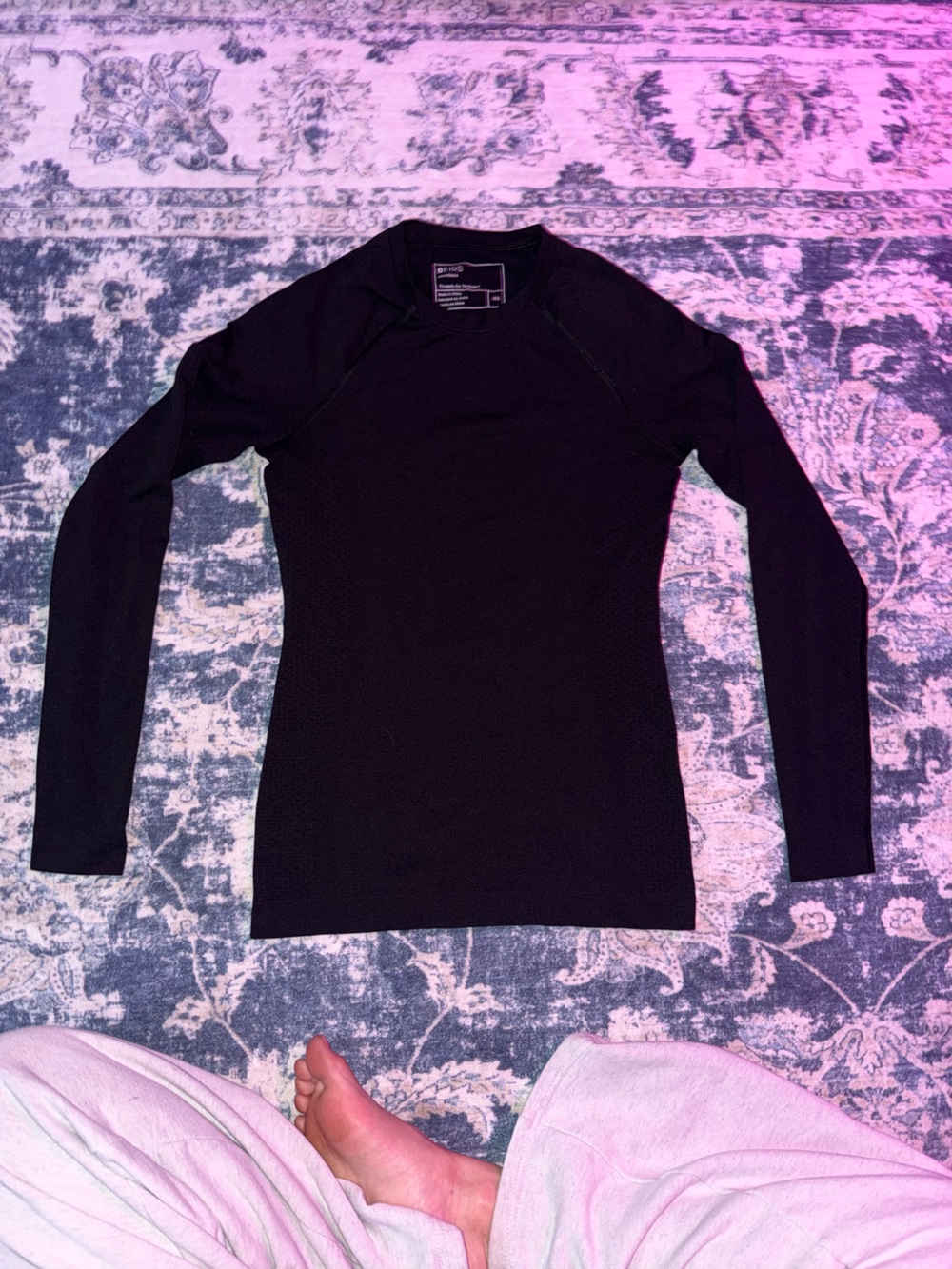 FIGS Black Long Sleeve underscrub top